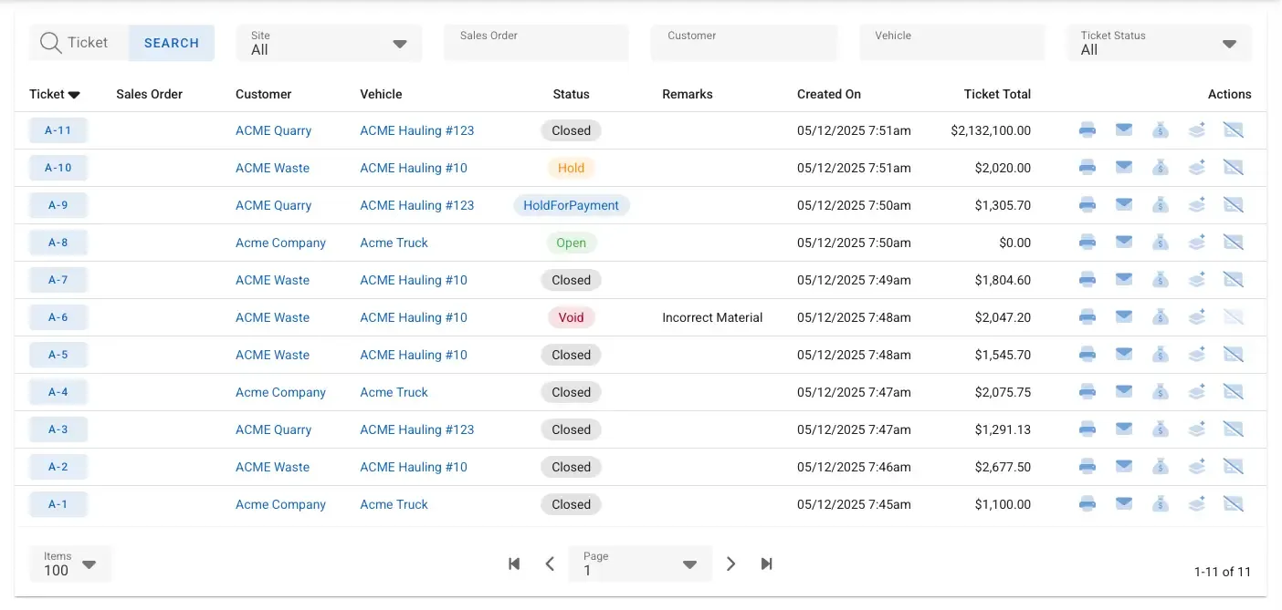 High Volume Scale Ticketing