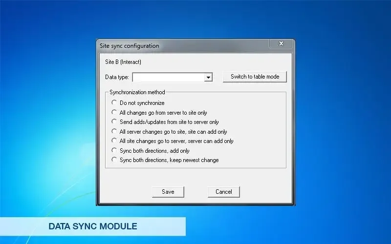 Data sync module