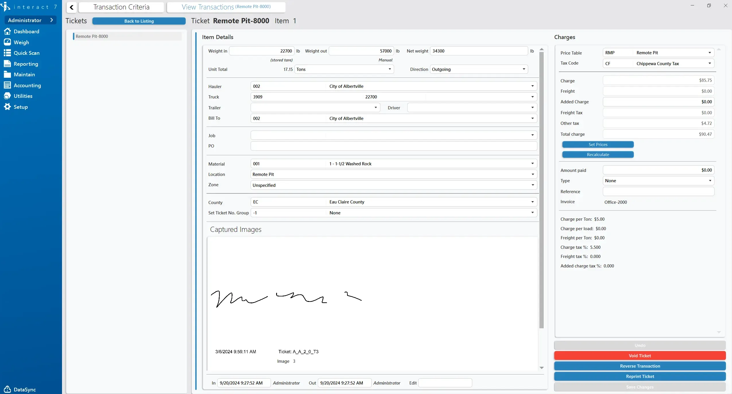 Signature Capture Module